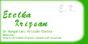 etelka krizsan business card